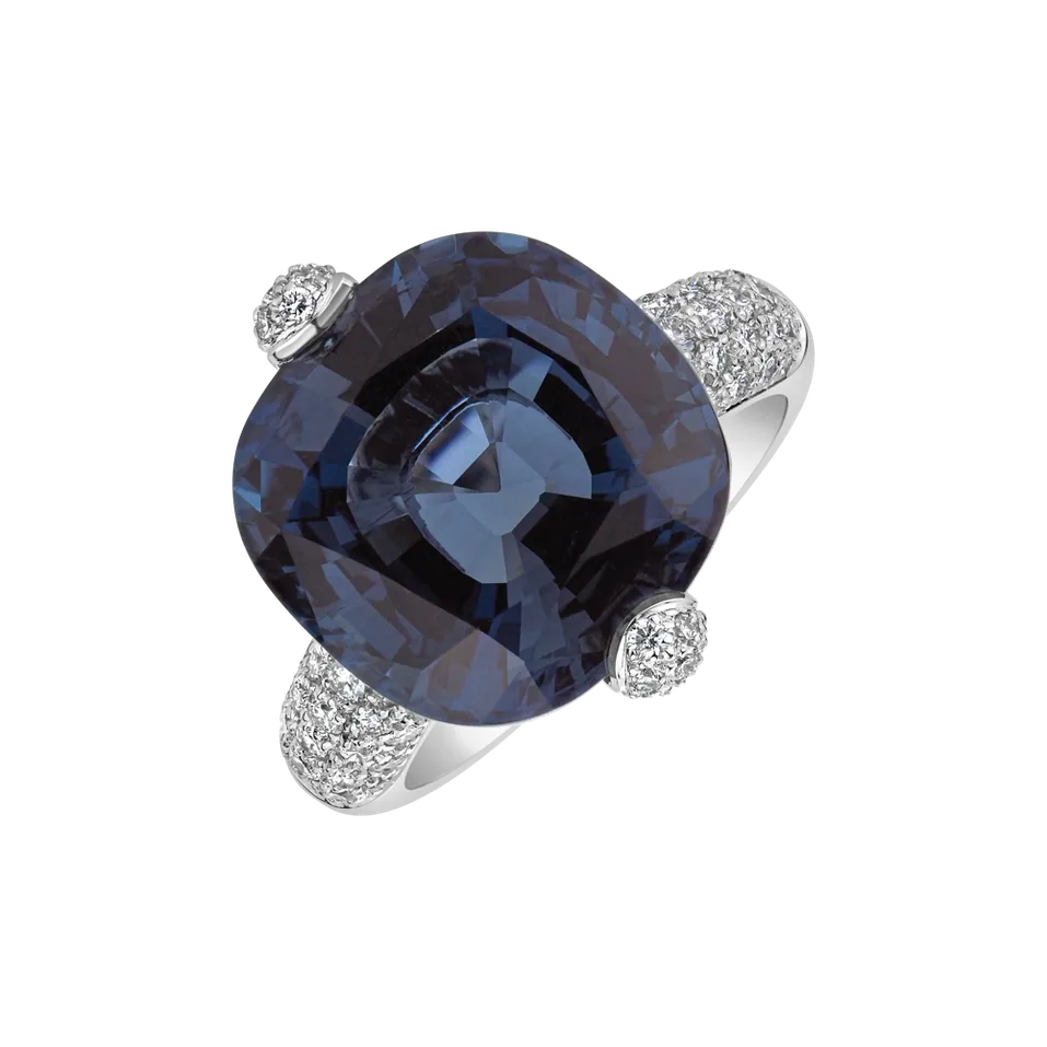 Prsteň s topásom a diamantmi Countess Elegance