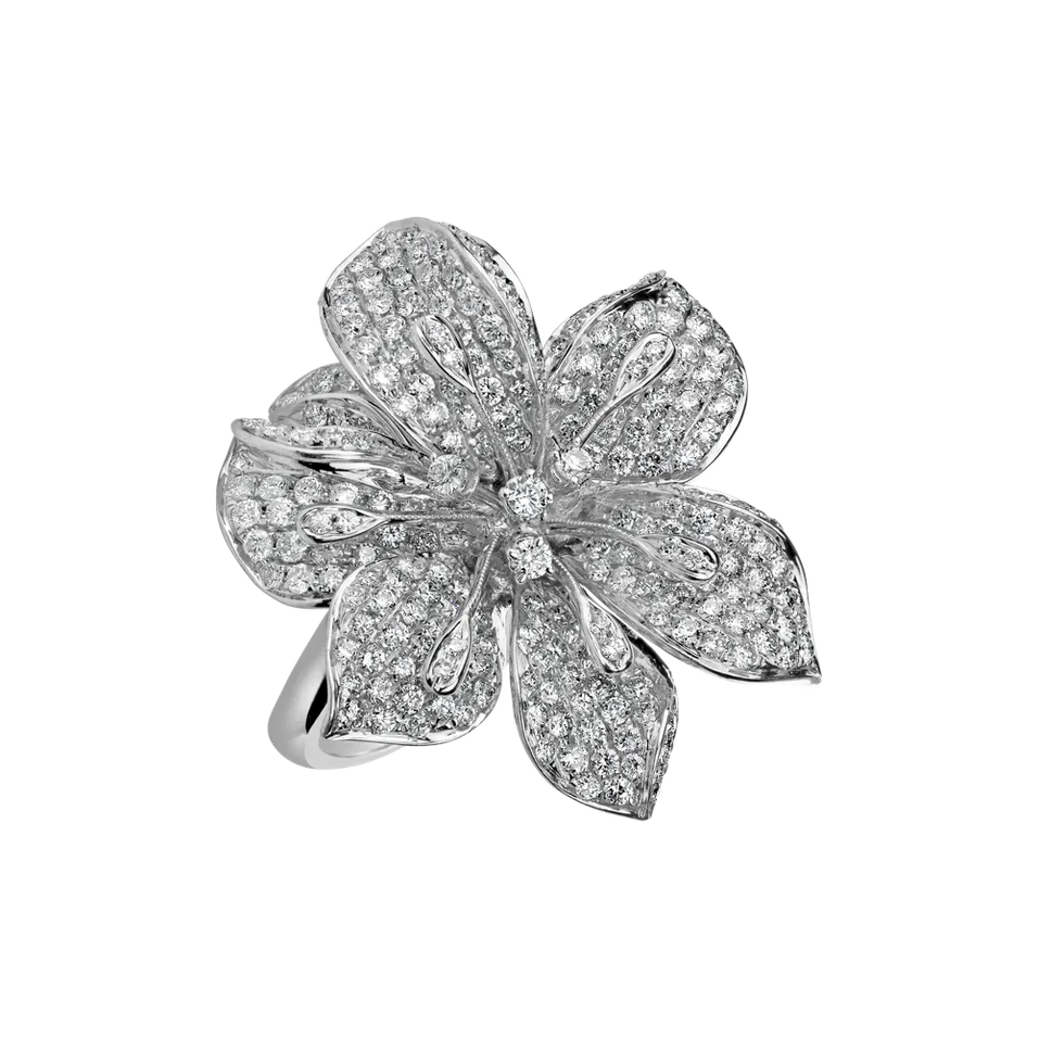 Prsteň s diamantmi Sky Flower