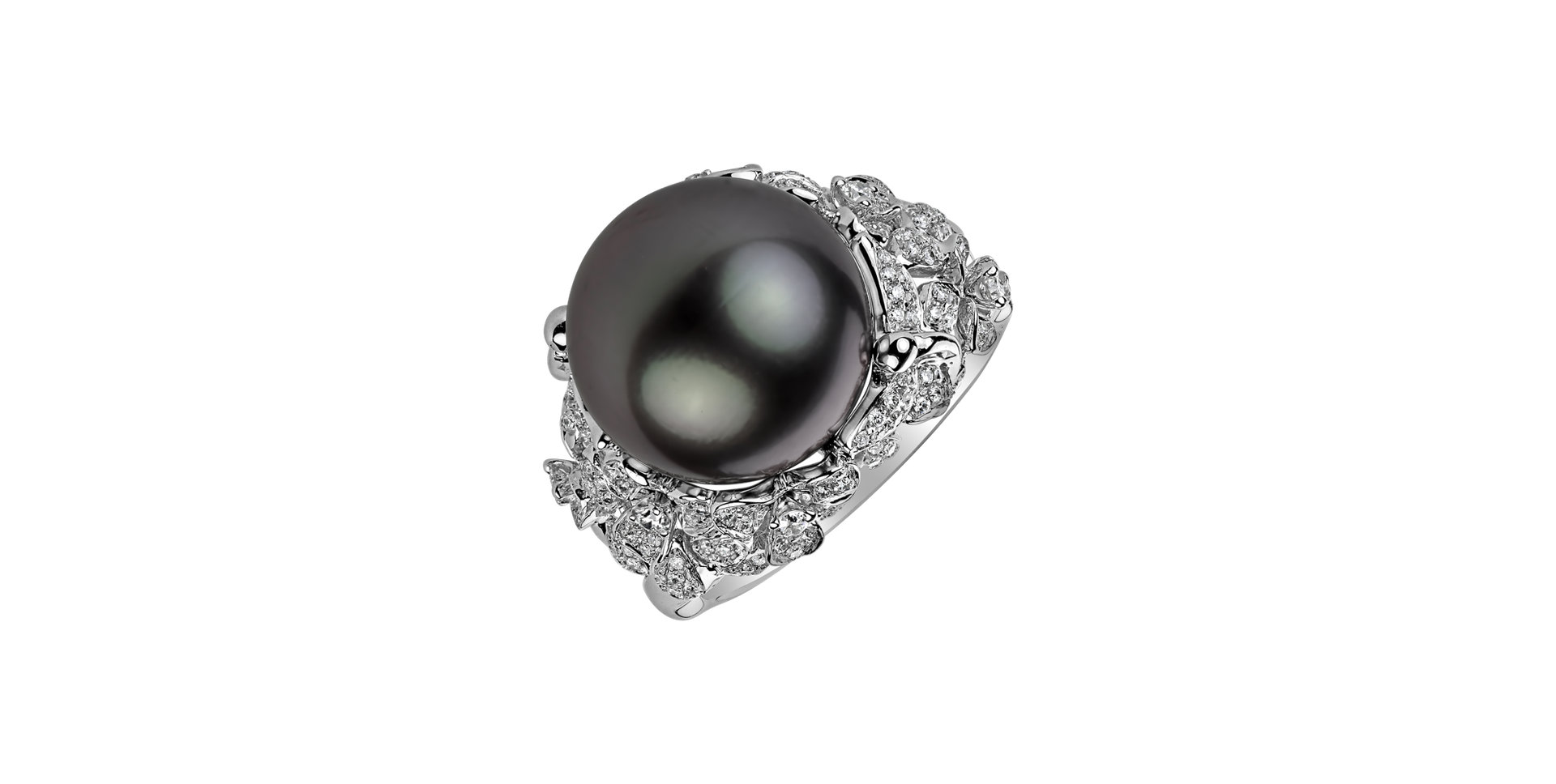 Prsteň s perlou a diamantmi Madame Pearl