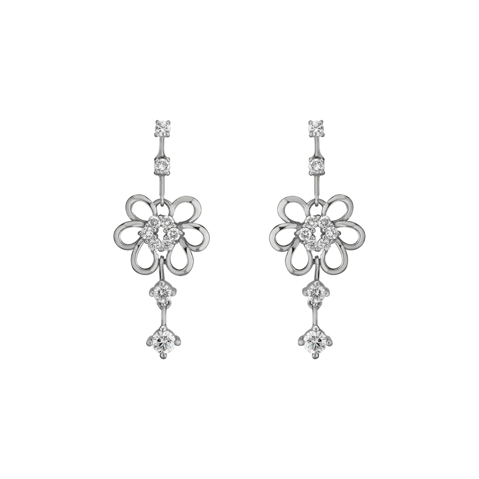 Náušnice s diamantmi Fitting Flowers