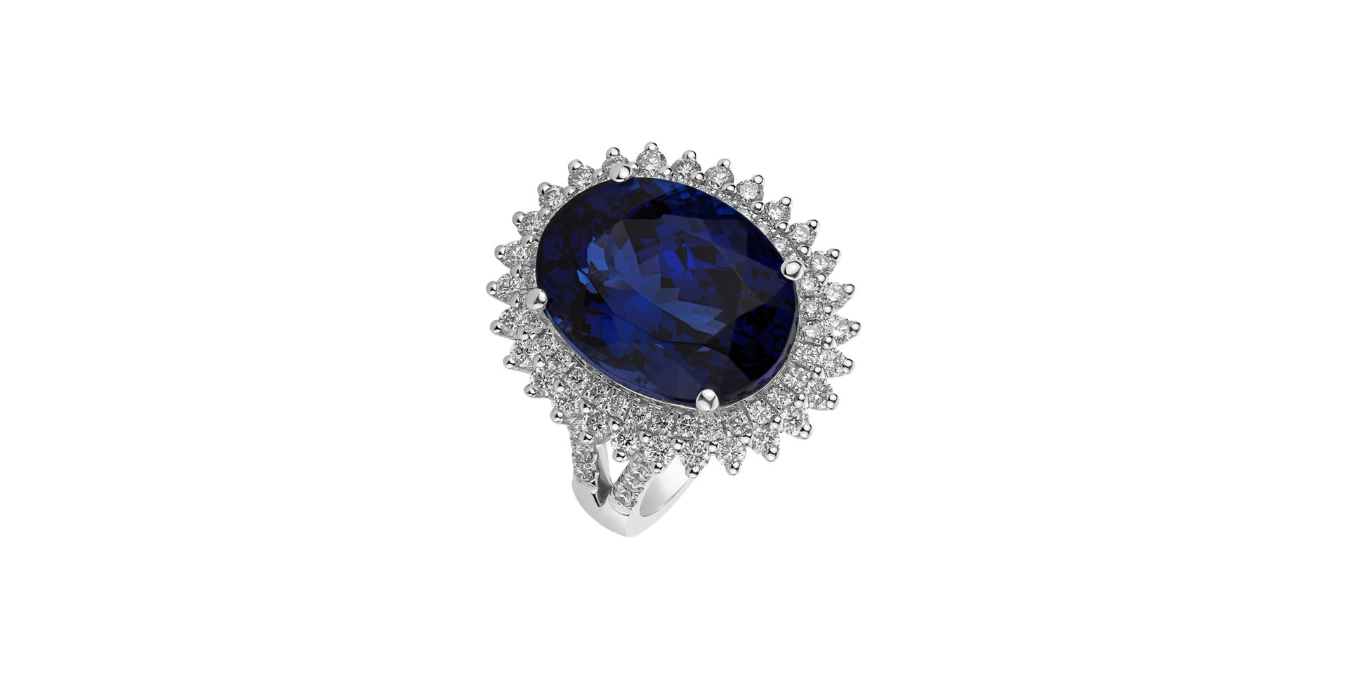 Prsteň s tanzanitom a diamantmi Ocean Glam