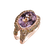 Prsteň s kunzitom a diamantmi Purple Gentility2