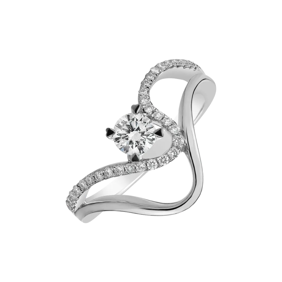 Prsteň s diamantmi Brilliant Snake