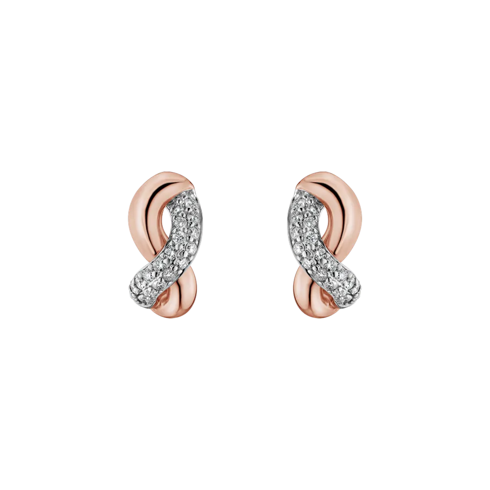 Náušnice s diamantmi Moon Infinity