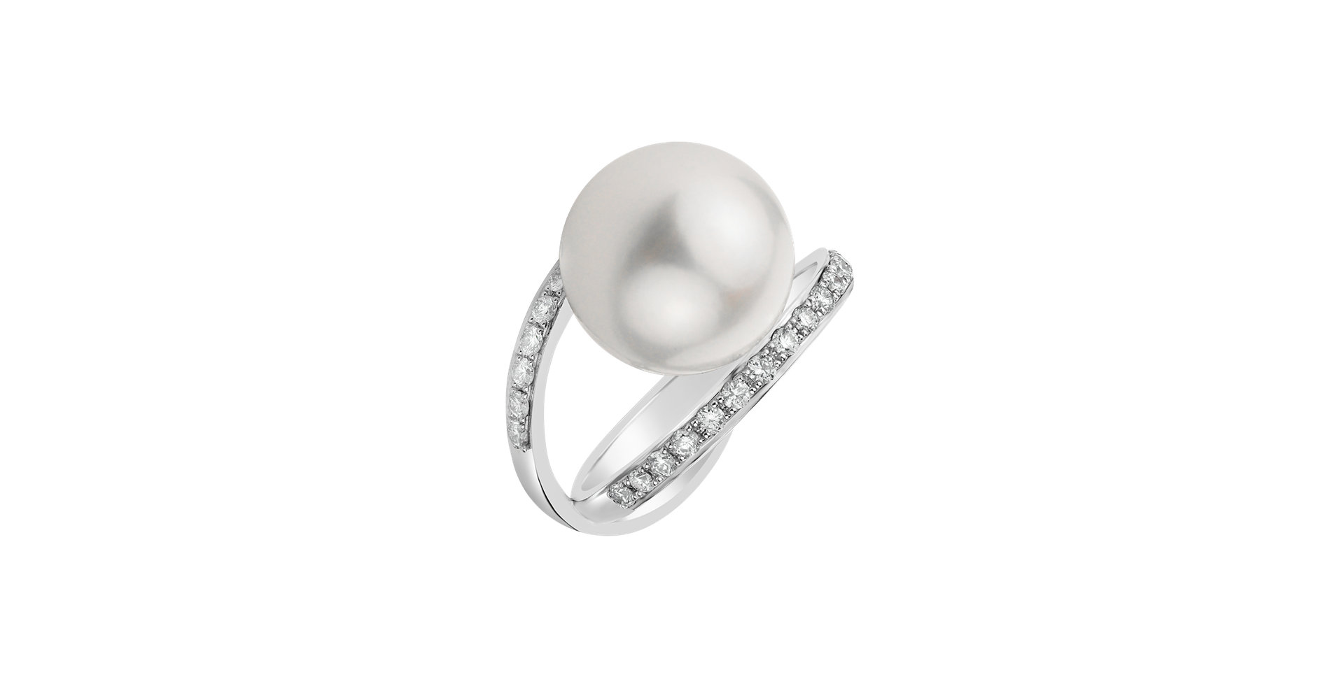 Prsteň s perlou a diamantmi Aphrodite Charm