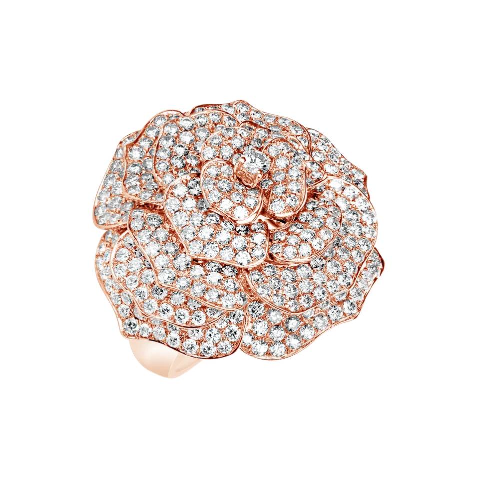Prsteň s diamantmi Diamond Camellia