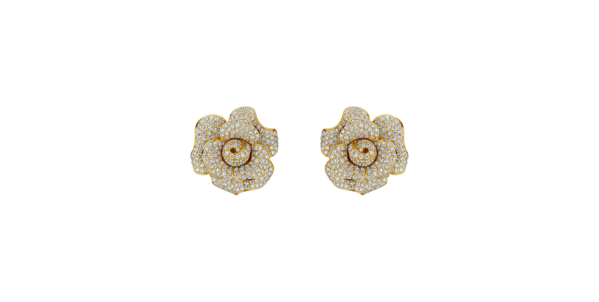 Náušnice s diamantmi Flower Treasure