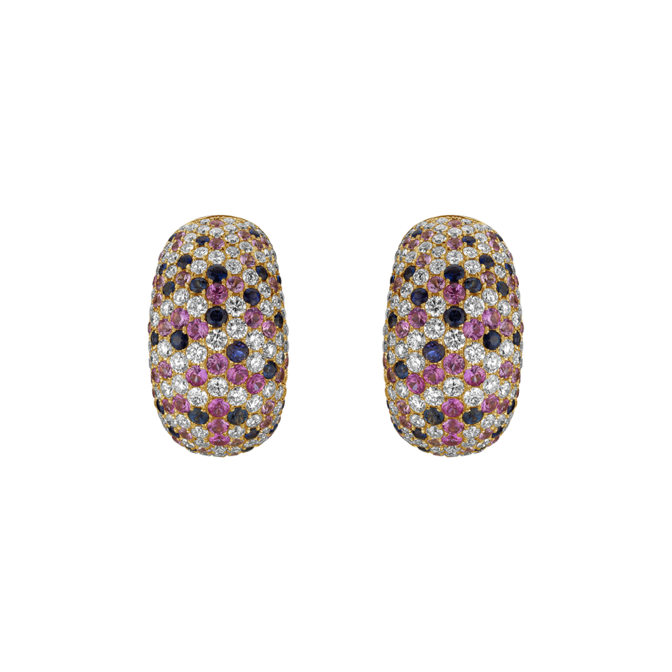 Náušnice s diamantmi a zafírmi Sapphire Sky