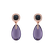 Náušnice s ametystom, diamantmi a topásom Violet Lady2