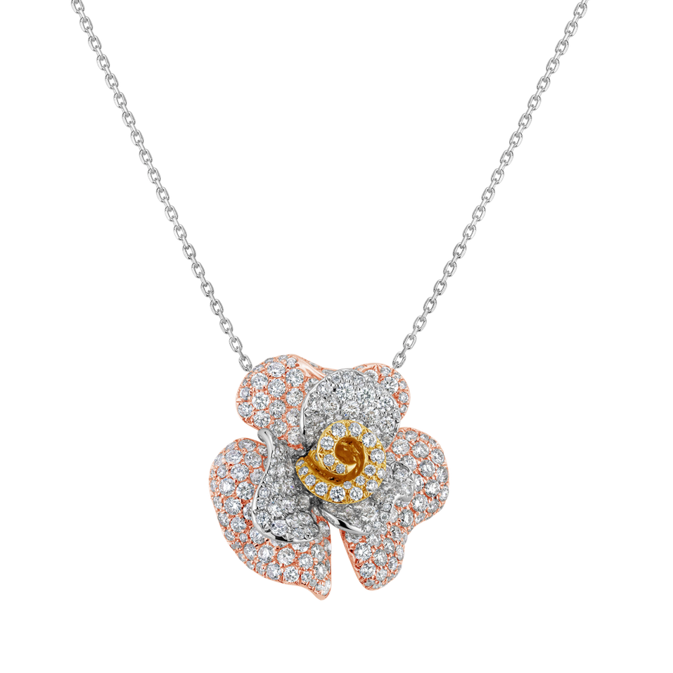 Přívěsok s diamantmi Sunshine Camellia