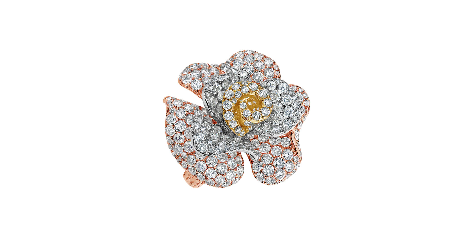 Prsteň s diamantmi Rose Desire