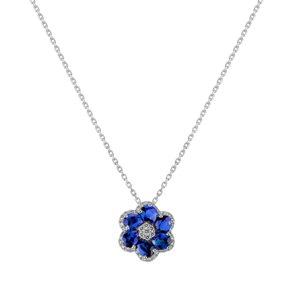 Přívěsok s diamantmi a zafírmi Sapphire Fantasy