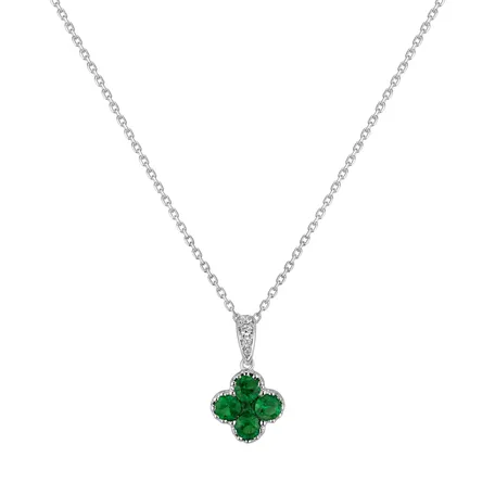 Přívěsok s diamantmi a smaragdmi Mystic Relic
