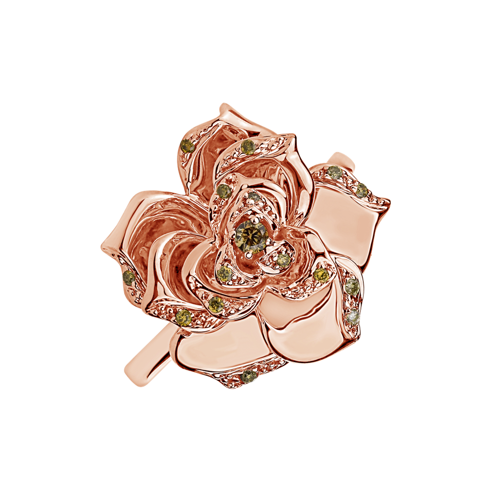 Prsteň s žltými diamantmi Fantasy Rose