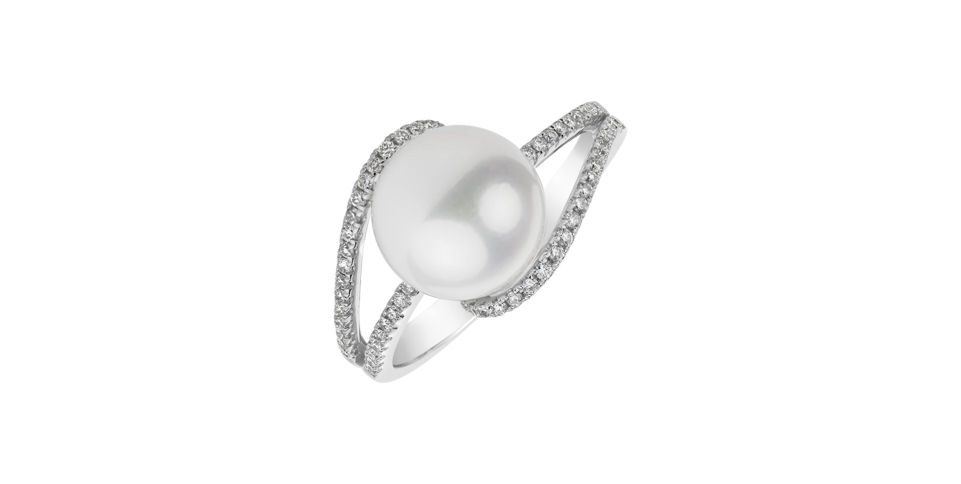 Prsteň s perlou a diamantmi Mermaids Gift