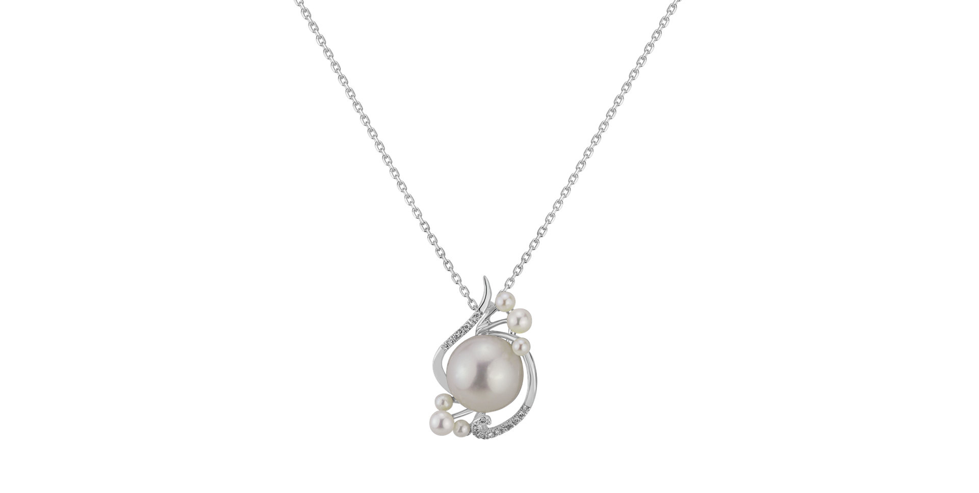 Přívěsok s perlou a diamantmi Tear of Mermaid