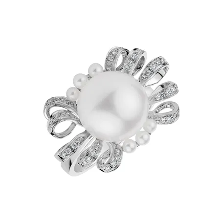 Prsteň s perlami a diamantmi Pearl Passion