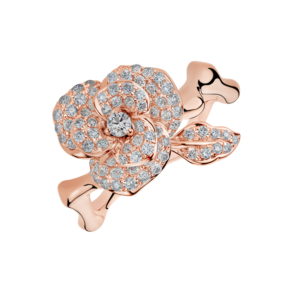 Prsteň s diamantmi Queen Flora