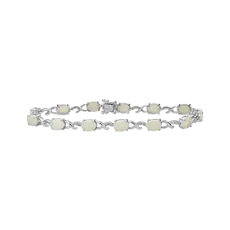 Náramok s diamantmi a opálmi Timeless Elegance