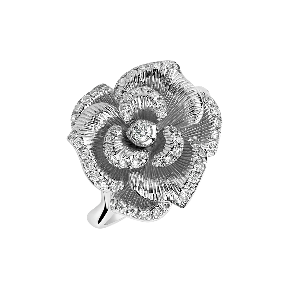 Prsteň s diamantmi Powerful Flower