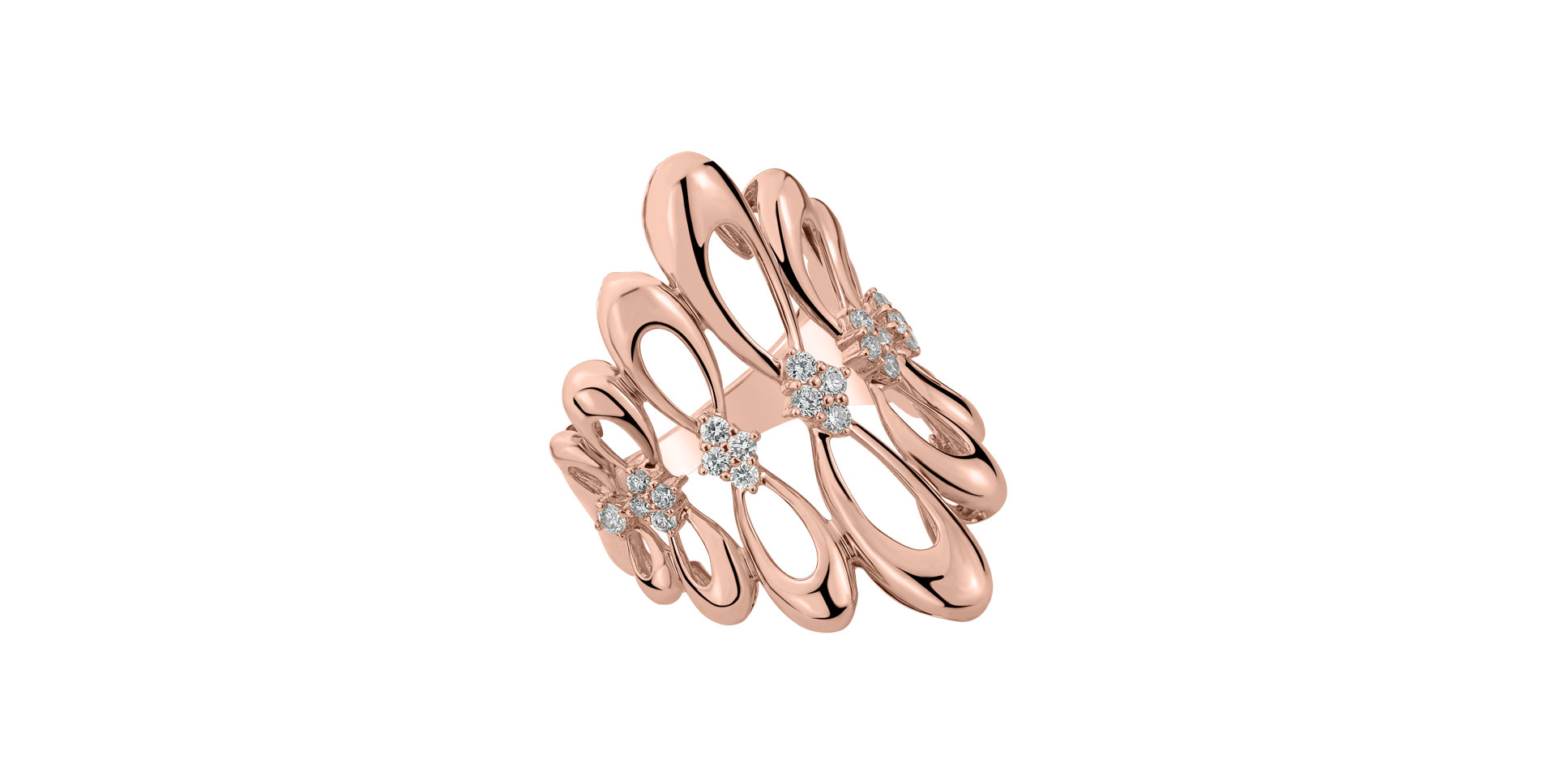 Prsteň s diamantmi Venus Constellation