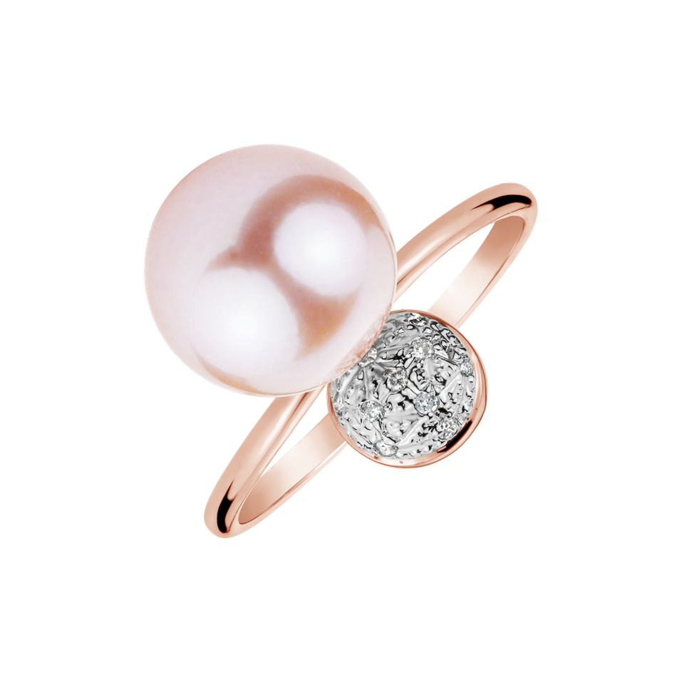 Prsteň s perlou a diamantmi Duchess Pleasure
