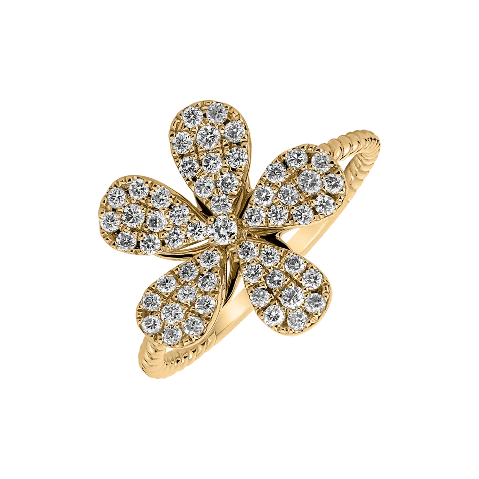 Prsteň s diamantmi Flower Caress