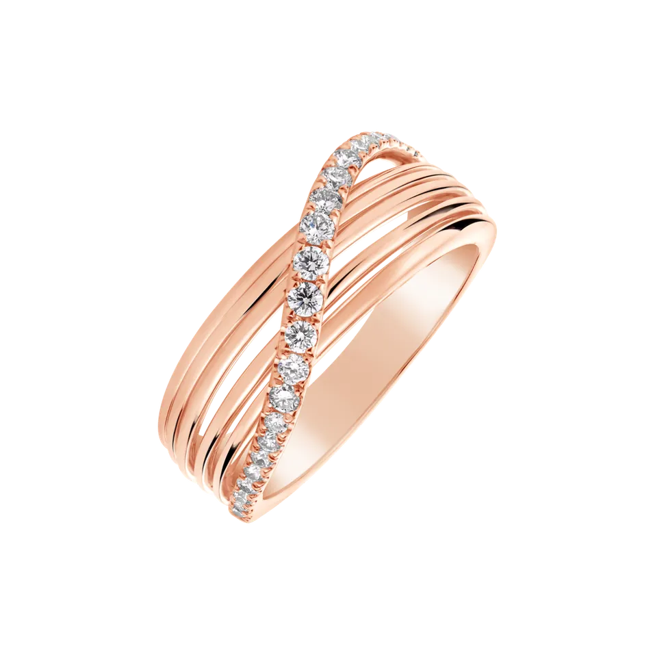 Prsteň s diamantmi Orion Ribbon