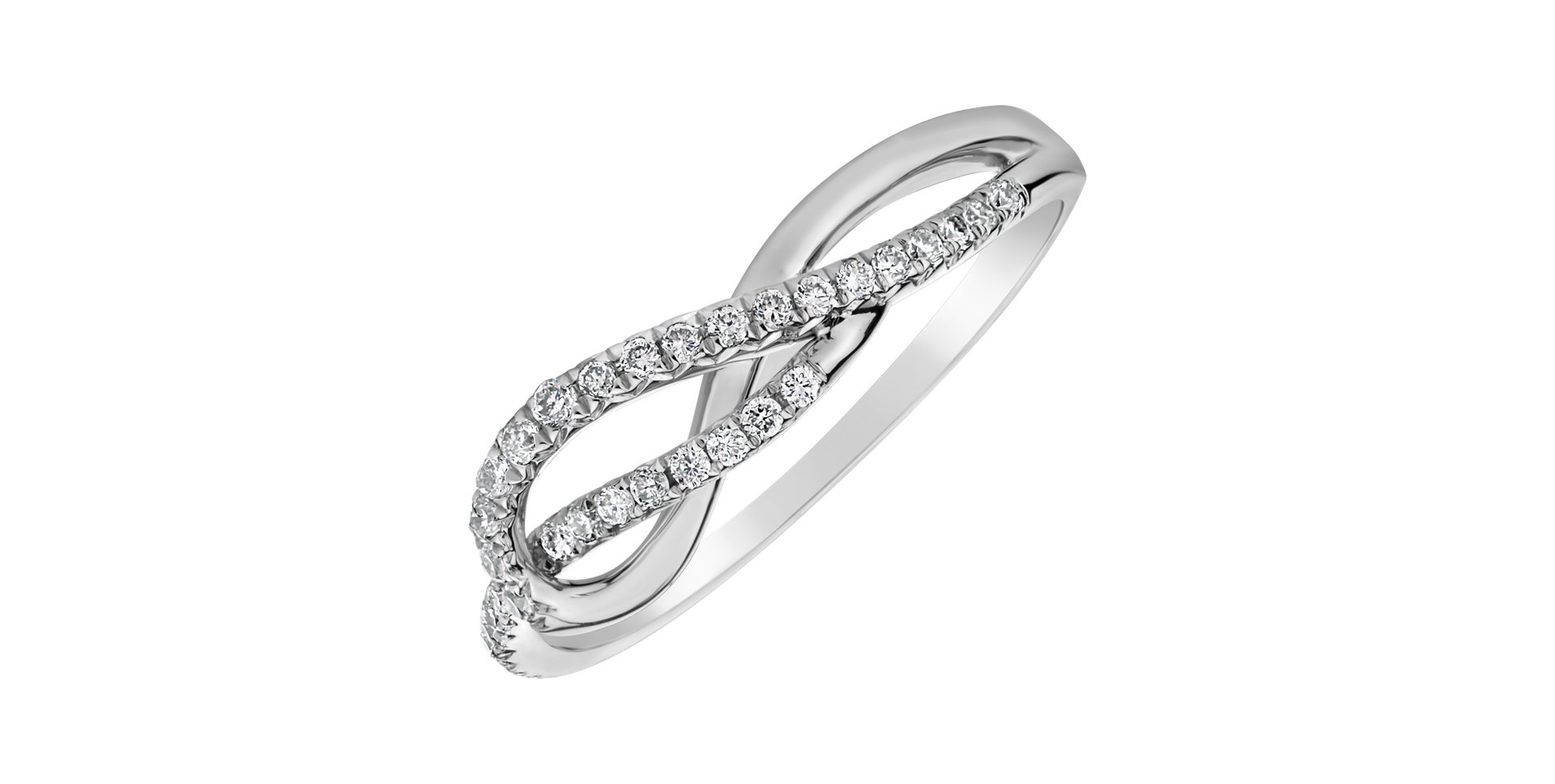 Prsteň s diamantmi Diamond Ripple