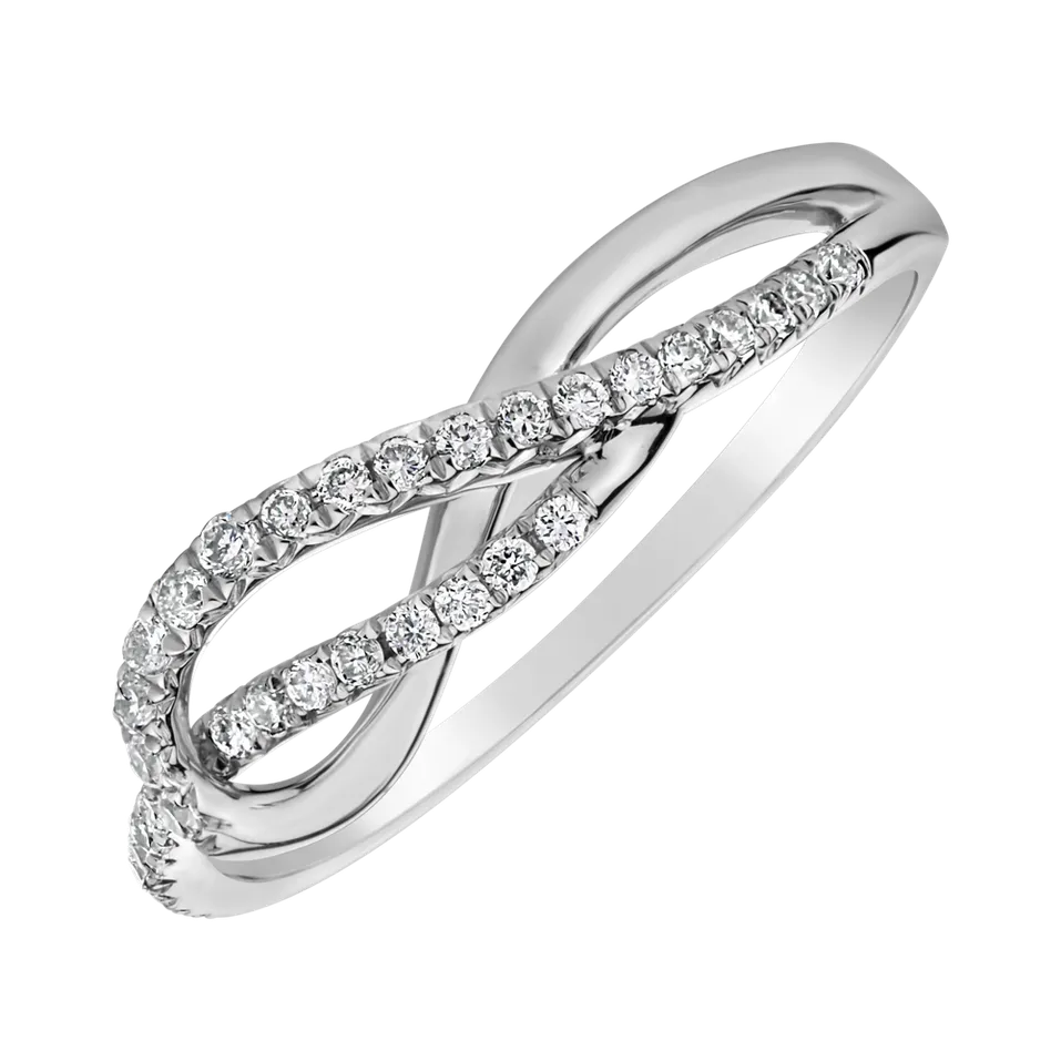 Prsteň s diamantmi Diamond Ripple