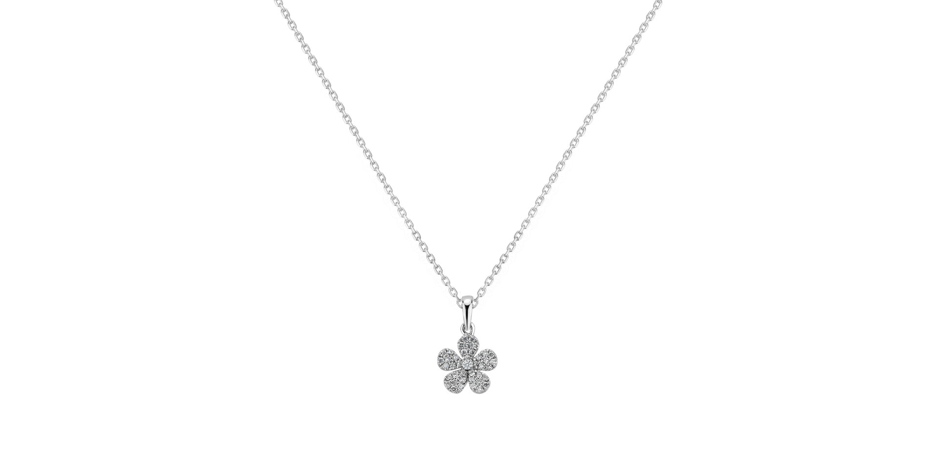 Přívěsok s diamantmi Flower Message