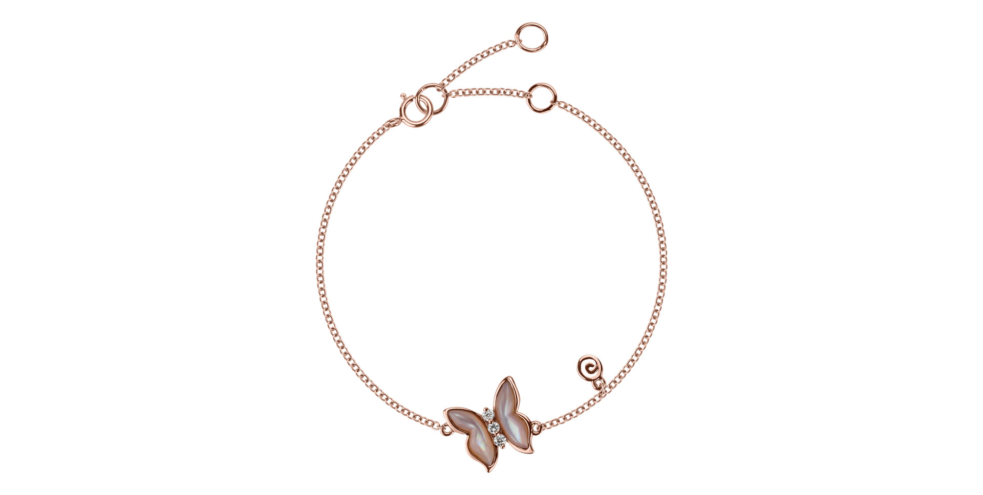 Náramok s diamantmi a opálmi Papillon Secret