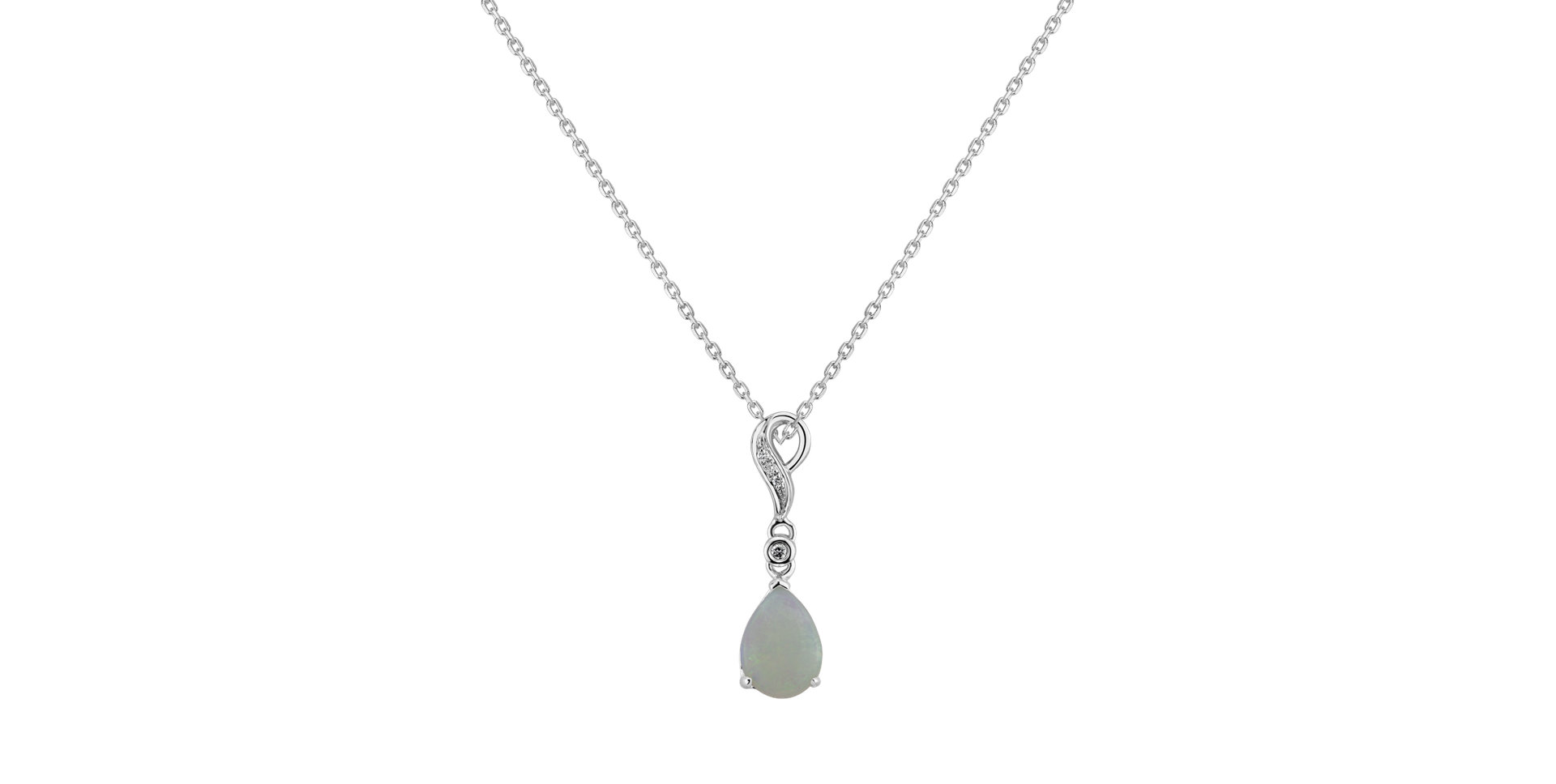 Přívěsok s opálom a diamantmi Perfect Disposition