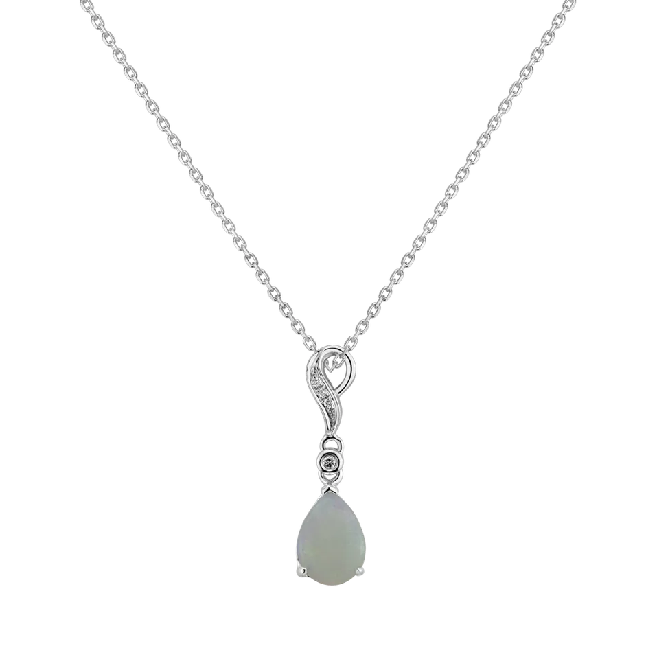 Přívěsok s opálom a diamantmi Perfect Disposition