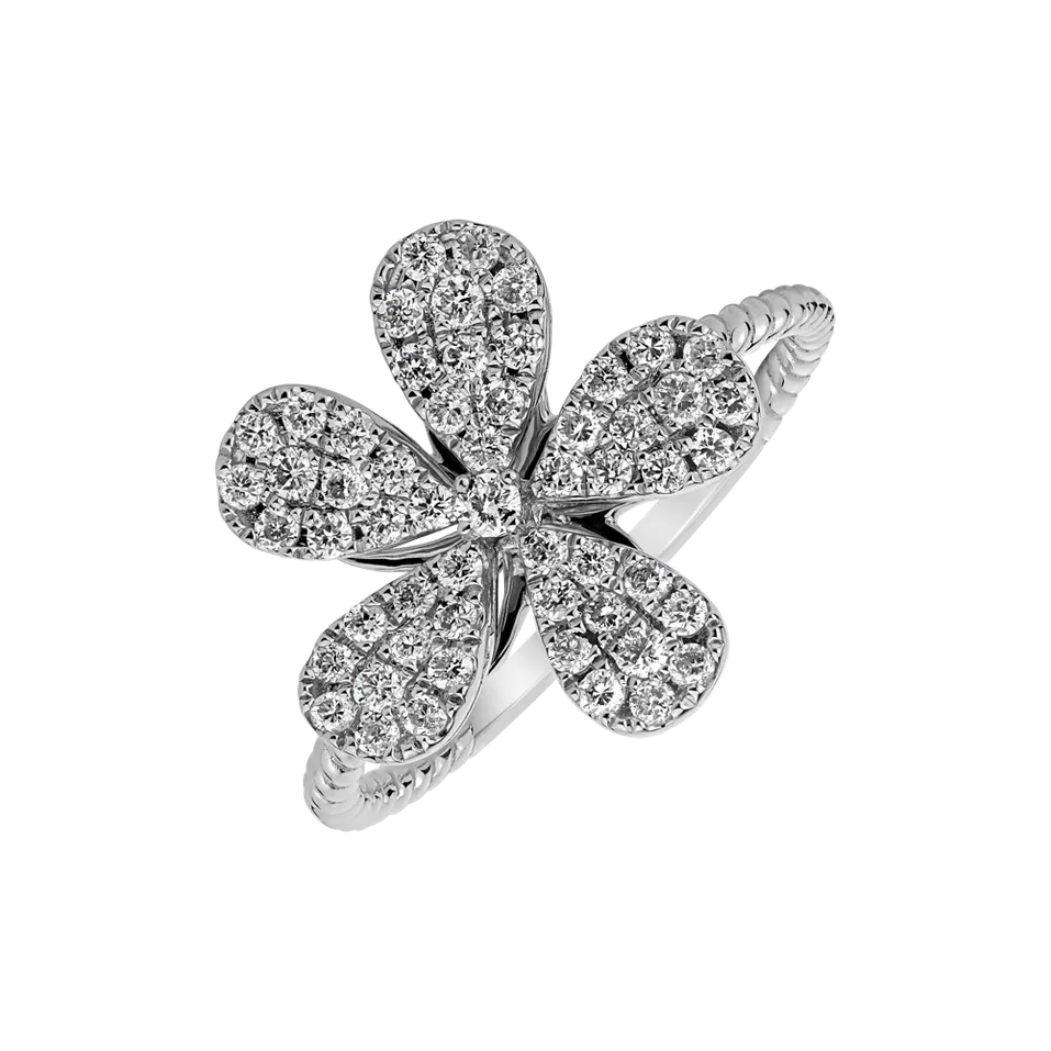 Prsteň s diamantmi Flower Caress