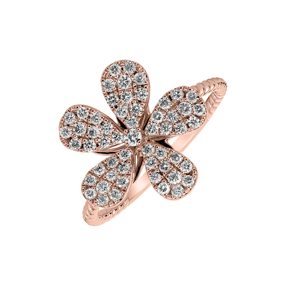 Prsteň s diamantmi Flower Caress