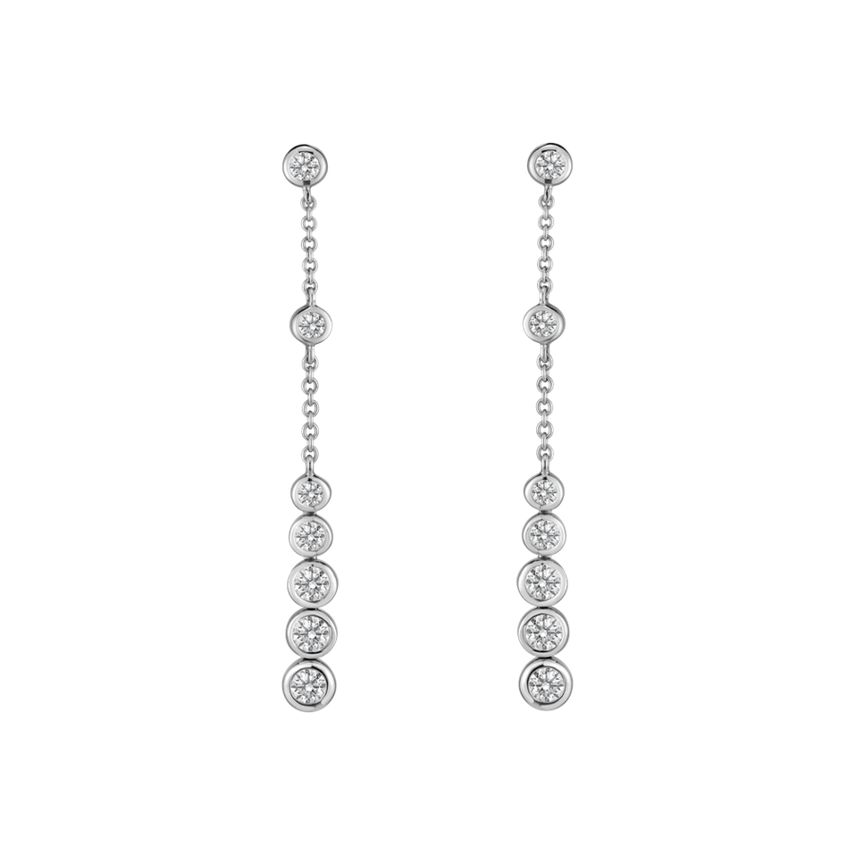 Náušnice s diamantmi Moonshine Waterfall