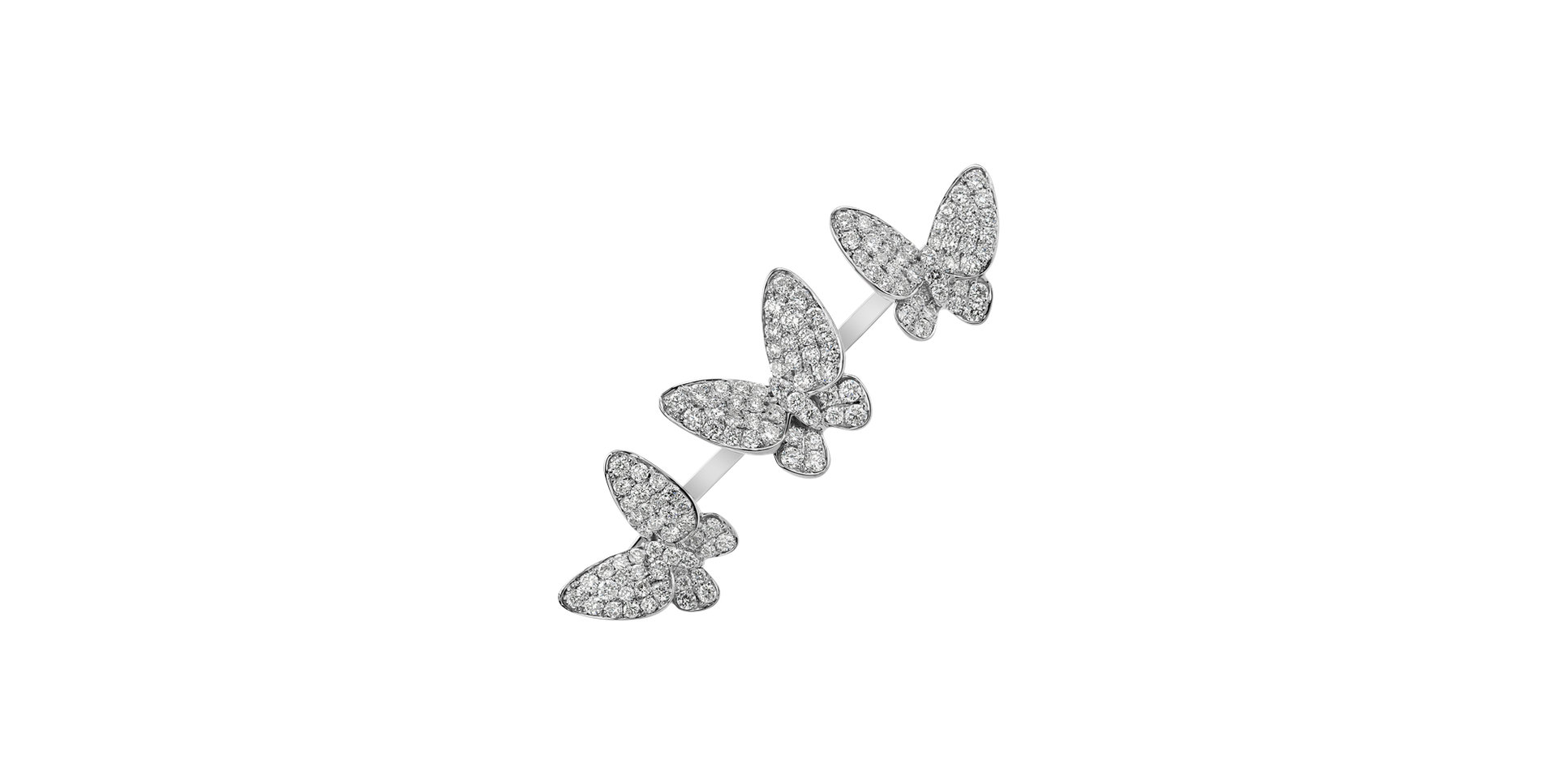 Prsteň s diamantmi Royal Butterflies