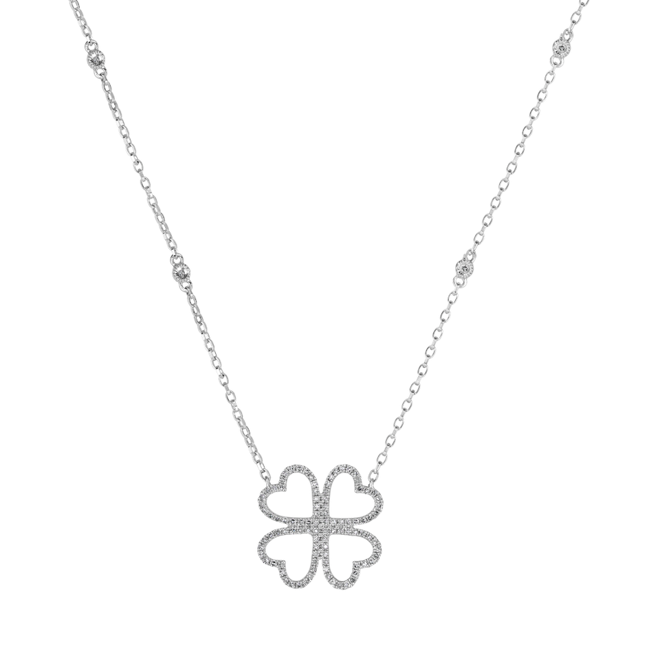 Náhrdelník s diamantmi Cloverleaf Hope