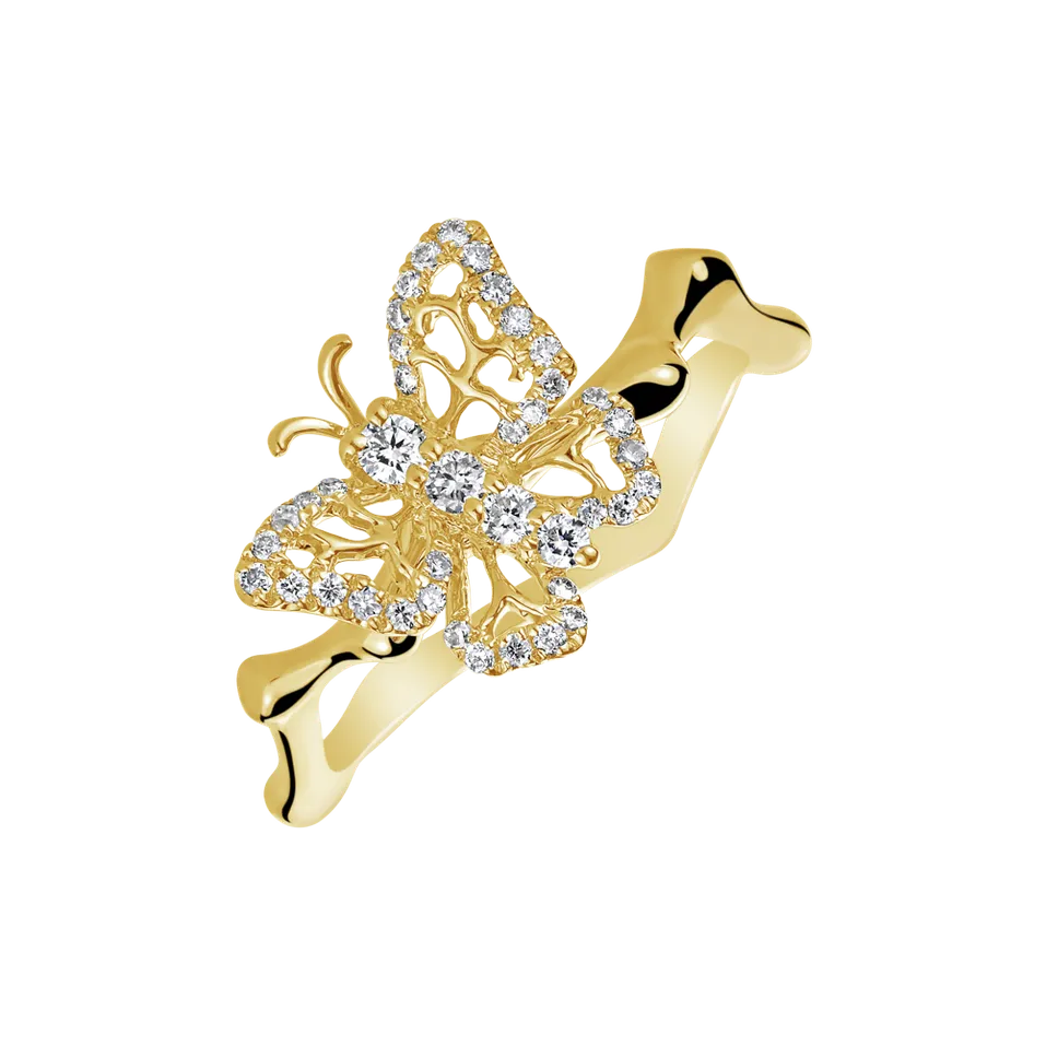 Prsteň s diamantmi Royal Butterfly