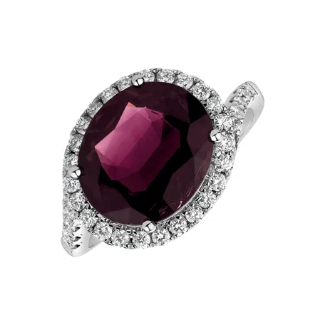 Prsteň s turmalínom a diamantmi Red Darling
