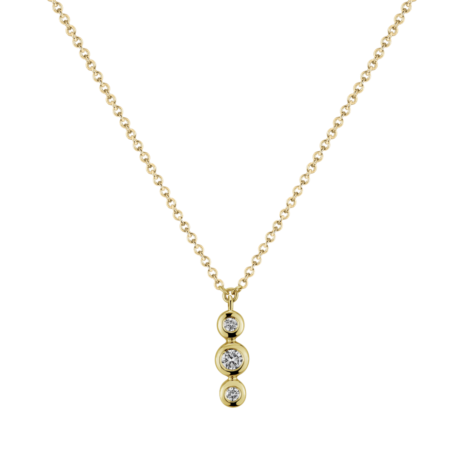 Náhrdelník s diamantmi Waterfall Dots