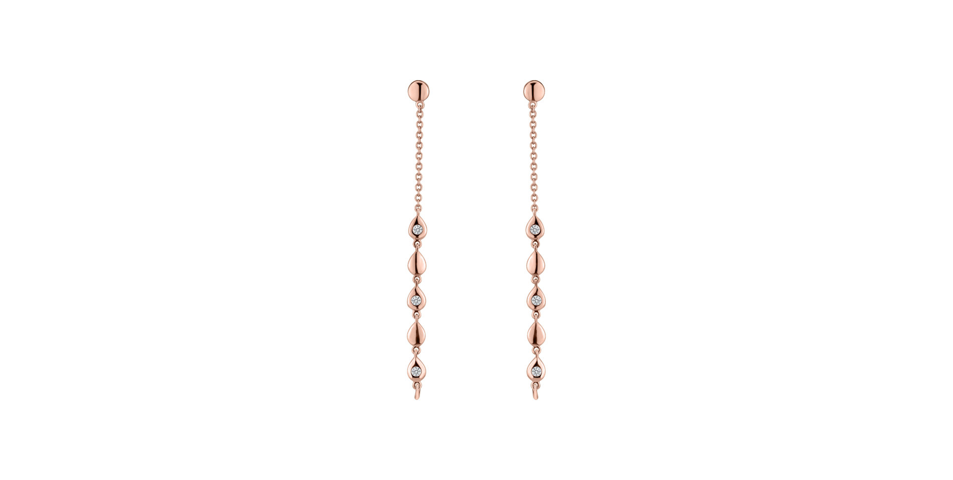 Náušnice s diamantmi Shine Waterfall