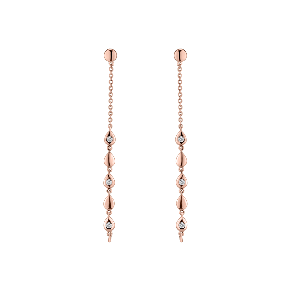 Náušnice s diamantmi Shine Waterfall