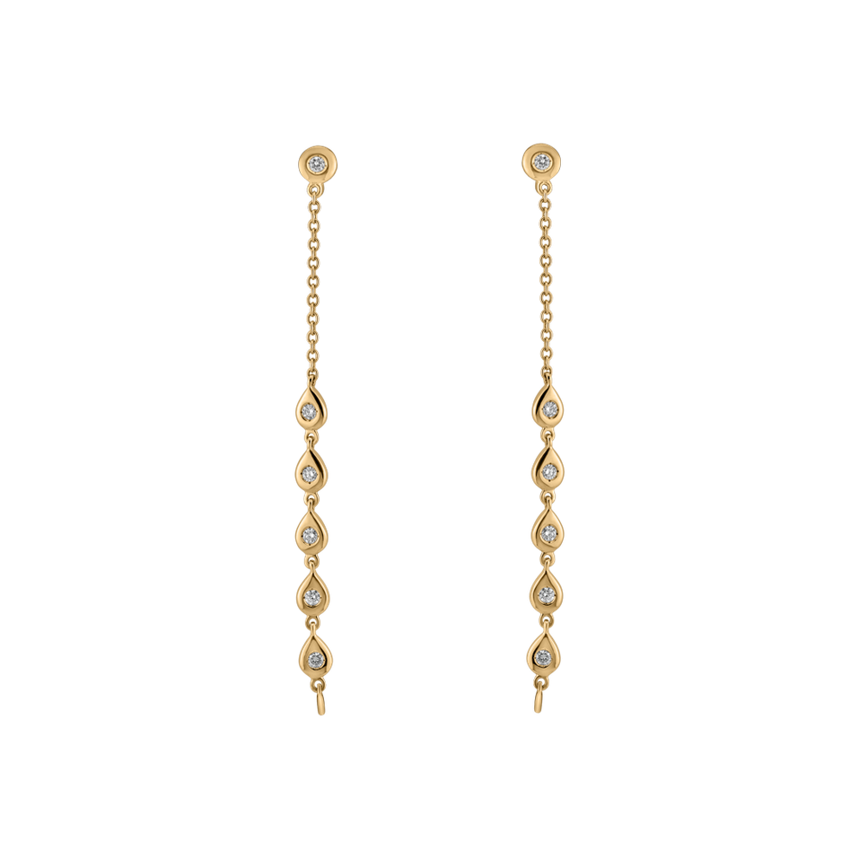 Náušnice s diamantmi Shine Waterfall