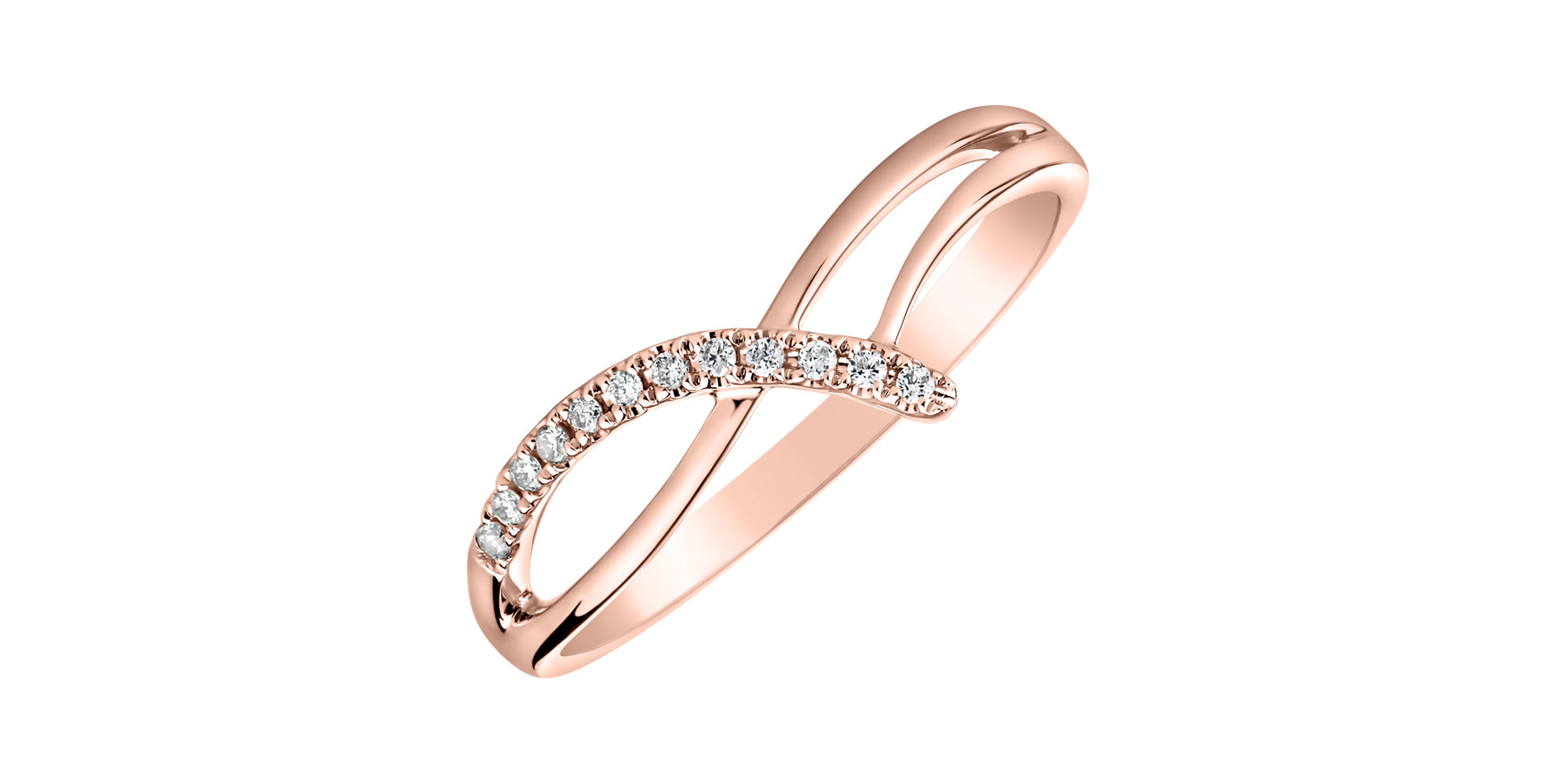 Prsteň s diamantmi Elegant Line