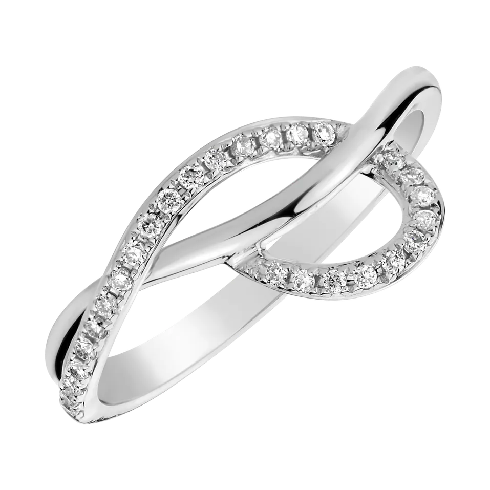 Prsteň s diamantmi Sparkling Twist