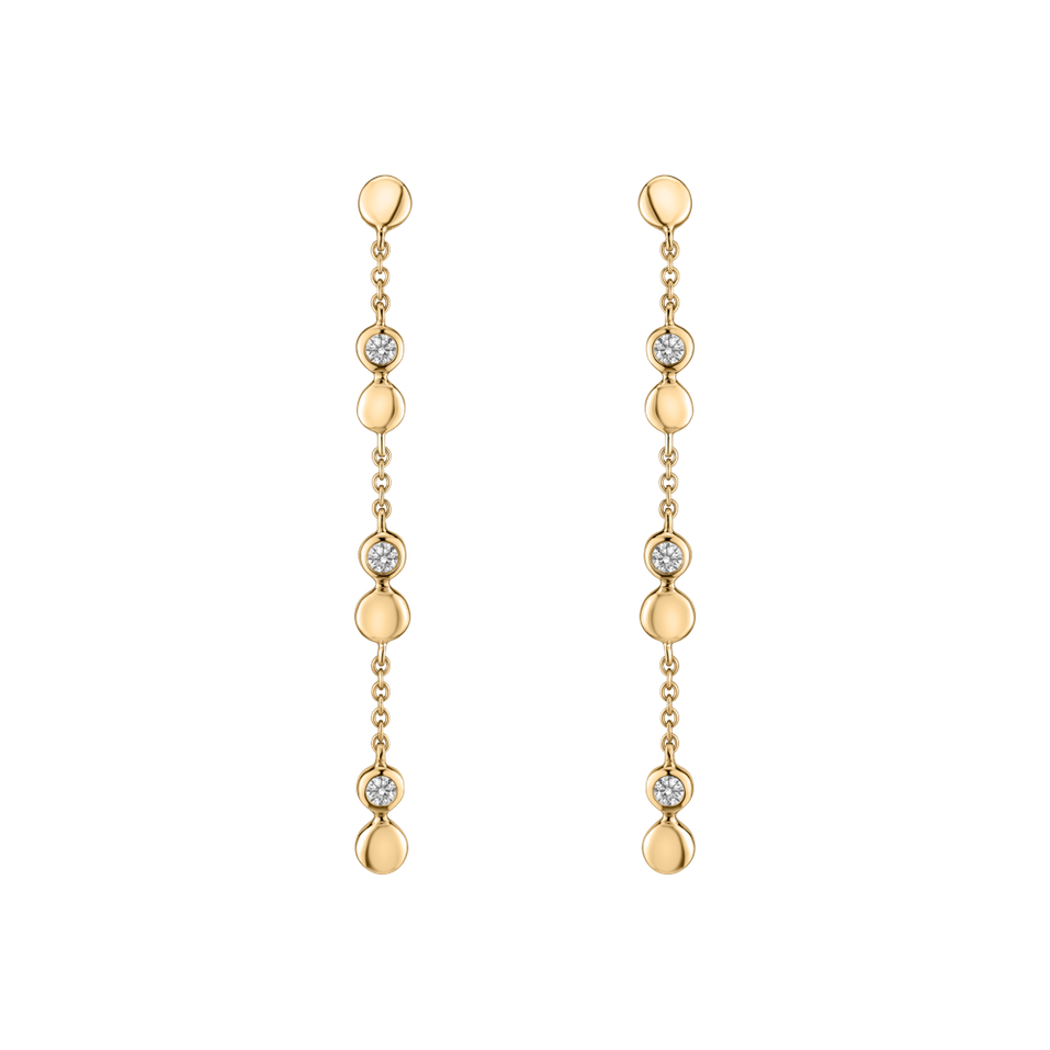 Náušnice s diamantmi Charming Waterfall