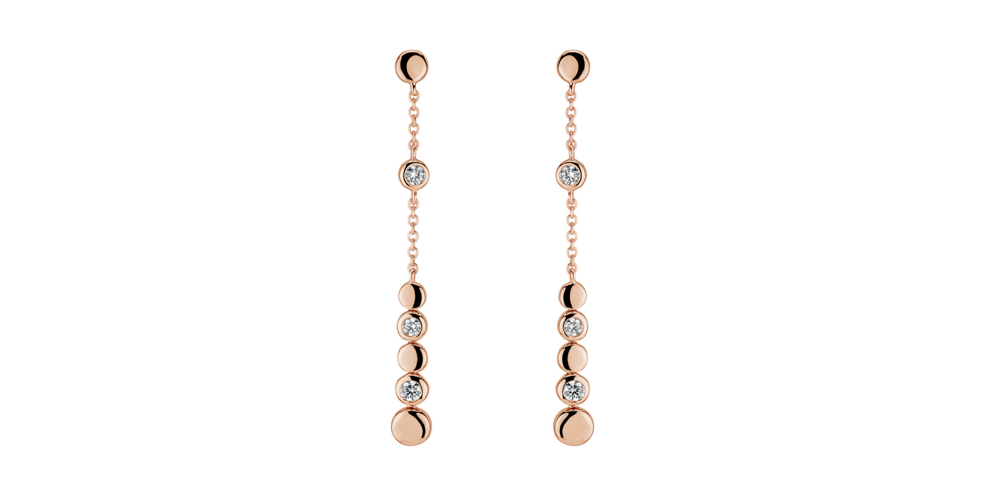 Náušnice s diamantmi Moonshine Waterfall