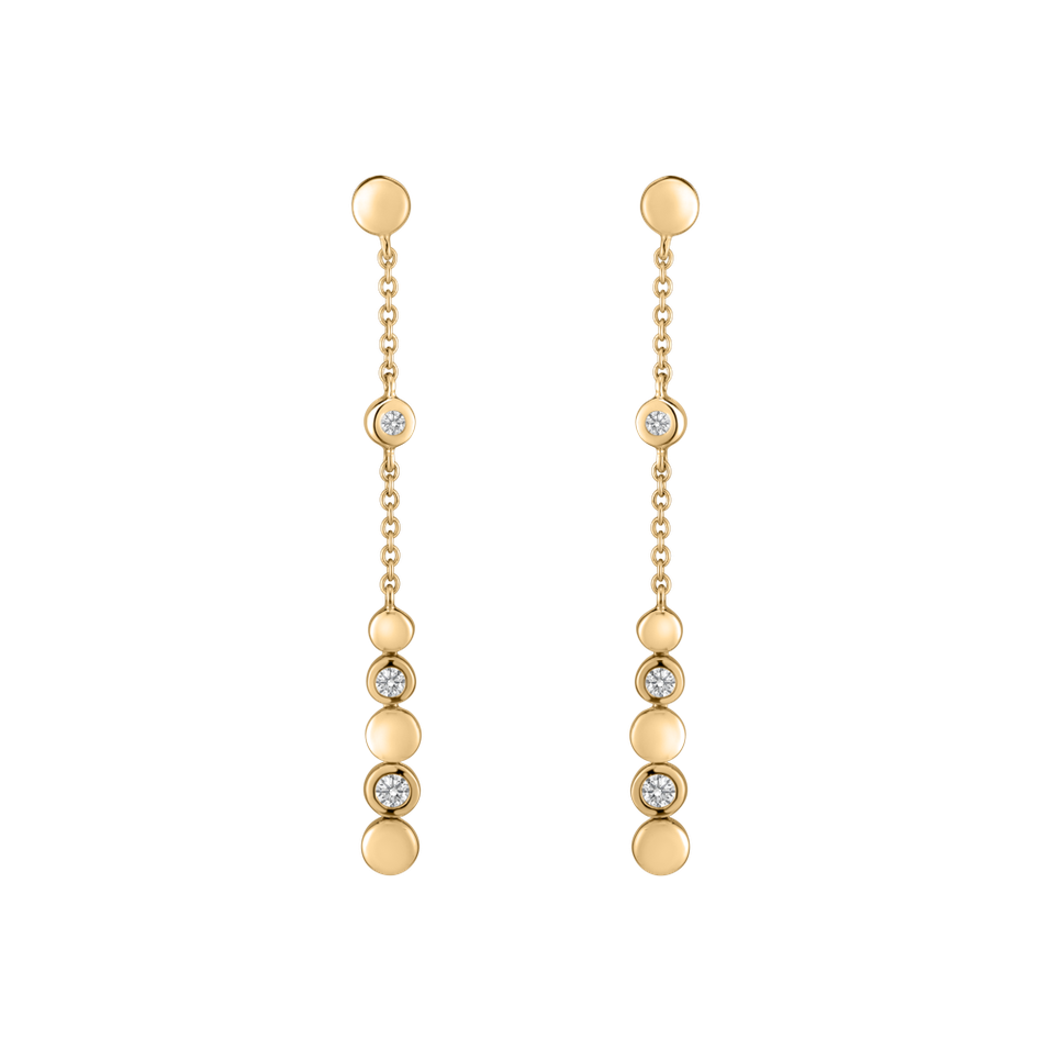 Náušnice s diamantmi Moonshine Waterfall